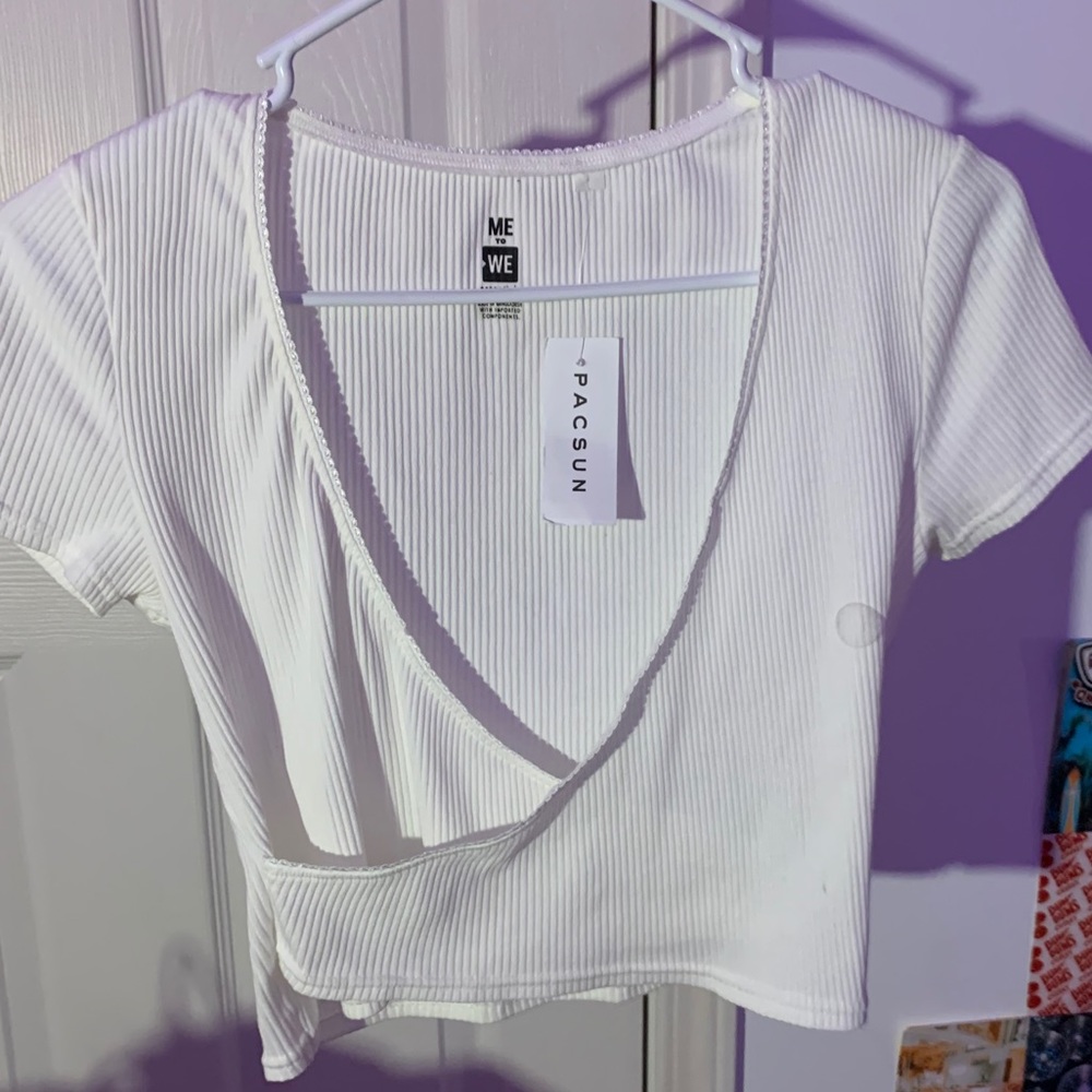 NWT White Wrap Pacsun Top 🤍🤍